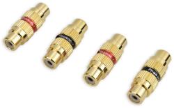 Phonocar 046702 RCA toldó aljzat-aljzat, 4 db-os csomag, univerzális koaxiális csatlakozó (046702)