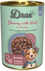DRAX Adult konzerv marha- és baromfihússal 415g - azpets