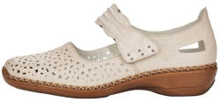 RIEKER Pantofi dama, Rieker, 41399-60-Bej, casual, piele naturala, cu talpa joasa, bej (Marime: 37)