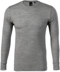 MALFINI Bluză mânecă lungă bărbați Merino Rise LS - Gri închis prespălat | 2XL (1591217)