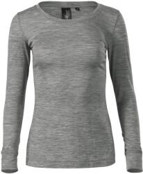 MALFINI Bluză mânecă lungă femei Merino Rise LS - Gri închis prespălat | S (1601213)