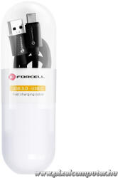  Cable USB A to USB C Forcell F-Energy QC3.0 3A Tube 1 m C398 black (5903396152368)