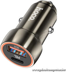 hoco. Autós Gyorstöltő PD 20W + QC 18W - Dupla Kimenet, Alumínium Ház (6931474770332)