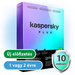 Kaspersky Plus (Internet Security 2026) Multi-Device 10 eszközre 2 évre (KL1042ODKDS)