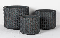 Rhombara Graphite Blue Iii Design virágtartó RHOMBARA GRAPHITE BLUE III. grafitkék-bronz L