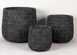 Hexara Noir Ii Design virágtartó HEXARA NOIR II. fekete S