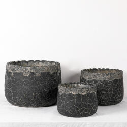 Terra Antiqua Noir Design virágtartó TERRA ANTIQUA NOIR fekete M
