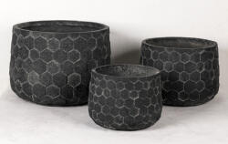 Hexara Noir I Design virágtartó HEXARA NOIR I. fekete Készlet
