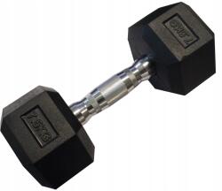 Kubisport Egykezes hatszögletű Hex súlyzó 7, 5 kg gumírozva (05-CB7/5HEX)