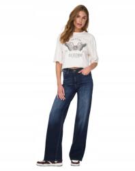 Only Farmer Mom Jeans Magas Derekú Sötétkék Koptatott M/34 6BA