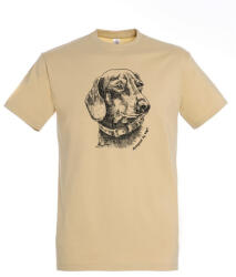 Top Póló (tacskó mintával) kereknyakú (100%pamut 190gr/m2) TOP, sand, 4XL (TOP_PK-H_DOG_HEAD-4XL)