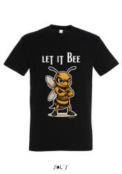 Top Póló (méhecske mintával Let it Bee) kereknyakú TOP, deep black, L (TOP_PK-H_LET_IT_BEE-B-L)