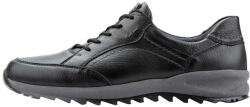 Waldlaufer Pantofi barbati, negru, casual, piele naturala de caprioara, cu talpa groasa, Waldlaufer 388005-199-001-Helle-Negru (Marime: 44, 5) (388005-199-001-Helle-Negru-44,5)