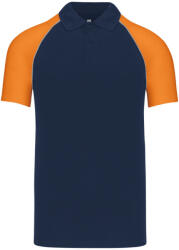 Kariban KA226 BASEBALL KONTRASZTOS GALLÉROS PÓLÓ (ka226nv-or-2xl)