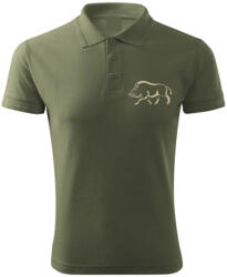 Top Vadász póló (vaddisznó hímzéssel) galléros TOP, khaki, 3XL (TOP_PC_H_EMB_BOAR-3XL)