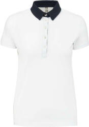 Kariban KA261 NŐI KÉTTÓNUSÚ JERSEY GALLÉROS PÓLÓ (ka261wh-nv-xl)