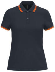 Kariban KA273 NŐI 2 CSÍKOS RÖVID UJJÚ GALLÉROS PÓLÓ (ka273nv-or-xl)