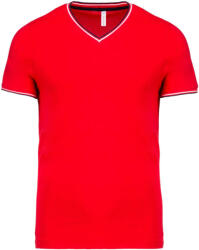 Kariban KA374 FÉRFI V-NYAKÚ PIQUÉ PÓLÓ (ka374re-nv-wh-2xl)