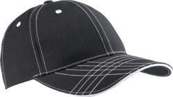K-UP KP109 6 paneles baseball sapka - black/white színben (kp109bl/wh-u)