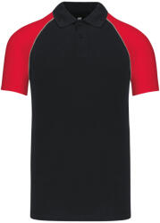 Kariban KA226 BASEBALL KONTRASZTOS GALLÉROS PÓLÓ (ka226bl-re-xl)