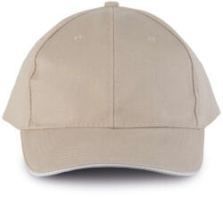 K-UP KP011 Orlando 6 paneles baseball sapka - beige/white színben (kp011be/wh-u)