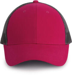 K-UP KP158 6 paneles hálós baseball sapka - fuchsia/dark grey színben (kp158fu/dg-u)