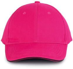 K-UP KP011 Orlando 6 paneles baseball sapka - fuchsia/black színben (kp011fu/bl-u)