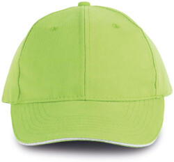 K-UP KP011 Orlando 6 paneles baseball sapka - lime/white színben (kp011li/wh-u)