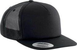 K-UP KP911 lapos ellenzős 5 paneles hálós sapka - black/black/black színben (kp911bl/bl/bl-u)