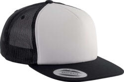 K-UP KP911 lapos ellenzős 5 paneles hálós sapka - black/white/black színben (kp911bl/wh/bl-u)