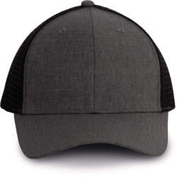 K-UP KP142 6 paneles kamionos baseball sapka - steel grey heather/black színben (kp142stgh/bl-u)