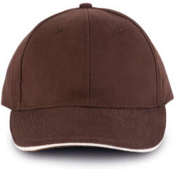K-UP KP011 Orlando 6 paneles baseball sapka - chocolate/beige színben (kp011co/be-u)