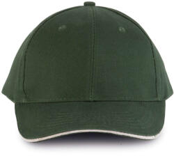 K-UP KP011 Orlando 6 paneles baseball sapka - forest green/beige színben (kp011fo/be-u)