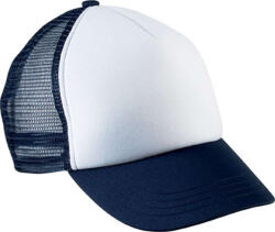 K-UP KP143 5 paneles gyerek kamionos baseball sapka - white/navy színben (kp143wh/nv-u)