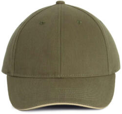 K-UP KP011 Orlando 6 paneles baseball sapka - olive green/beige színben (kp011ol/be-u)