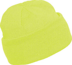 K-UP KP031 Beanie kötött sapka - fluorescent yellow színben (kp031fye-u)