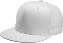 K-UP KP113 6 paneles kamionos baseball sapka lapos ellenzővel - white színben (kp113wh-u)