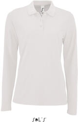 SOL'S SO02083 SOL'S PERFECT - NŐI HOSSZÚ UJJÚ PIKÉ GALLÉROS PÓLÓ (so02083wh-2xl) - munkaruhakozpont