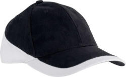 K-UP KP045 Racing kéttónusú 6 paneles baseball sapka - black/white színben (kp045bl/wh-u)