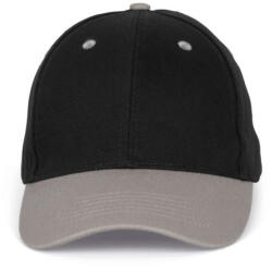K-UP KP188 6 paneles pamut baseball sapka - black/light grey színben (kp188bl/lgr-u)