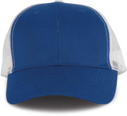K-UP KP110 Oeko-Tex 6 paneles kamionos baseball sapka - royal blue/white színben (kp110ro/wh-u)