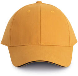 K-UP KP011 Orlando 6 paneles baseball sapka - cumin yellow/dark grey színben (kp011cuy/dg-u)