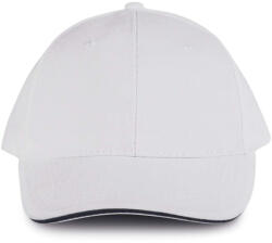 K-UP KP011 Orlando 6 paneles baseball sapka - white/navy színben (kp011wh/nv-u)
