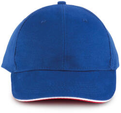 K-UP KP011 Orlando 6 paneles baseball sapka - royal blue/white/red színben (kp011ro/wh/re-u)