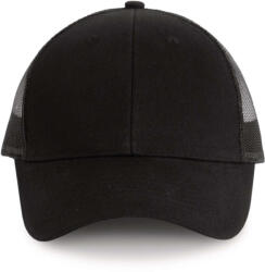 K-UP KP158 6 paneles hálós baseball sapka - black/black színben (kp158bl/bl-u)