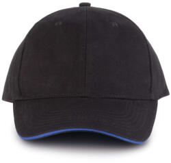 K-UP KP011 Orlando 6 paneles baseball sapka - black/royal blue színben (kp011bl/ro-u)