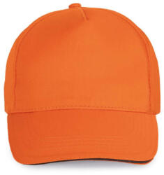 K-UP KP130 5 paneles kontrasztos baseball sapka - orange/dark grey színben (kp130or/dg-u)