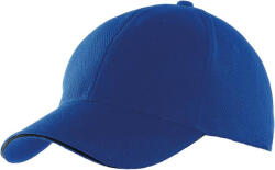 K-UP KP207 6 paneles sportos baseball sapka - royal blue/black színben (kp207ro/bl-u)