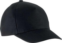 K-UP KP149 5 paneles gyerek baseball sapka pamutból - black színben (kp149bl-u)