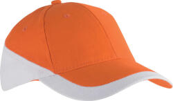 K-UP KP045 Racing kéttónusú 6 paneles baseball sapka - orange/white színben (kp045or/wh-u)